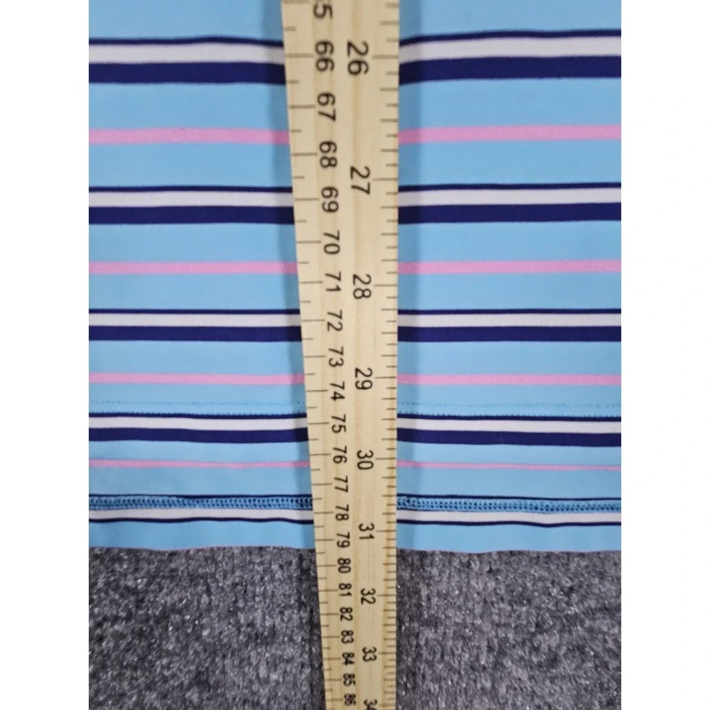 Ralph Lauren RLX Polo Shirt Mens Medium Striped Golf Performance Stretch